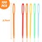LoveInUSA 100 PCS Plastic Needles for Kids, Large Eye Plastic Needles Plastic Sewing Needles for Handmade Crafts DIY Notions Stitchery
